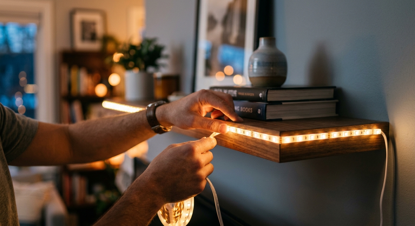 How to Install LED Strip Lights Without Any Tools